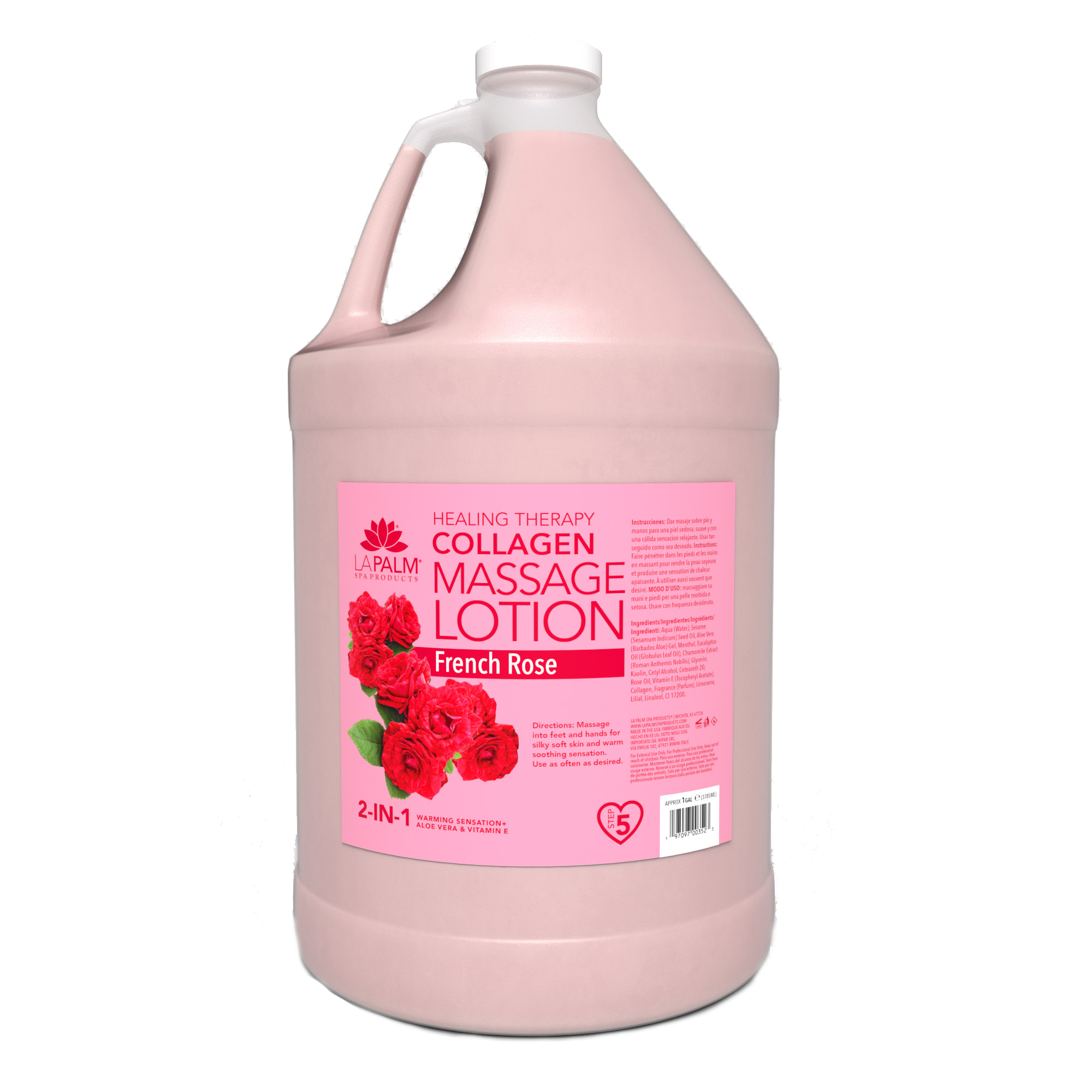 LaPalm Collagen Massage Lotion - French Rose (1 Gallon)